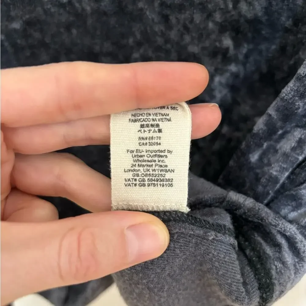 We the Free Crushed Velvet Sweatshirt in Gray - Size XS